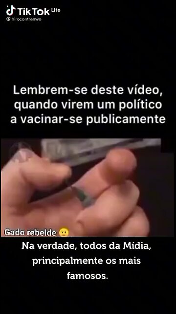 Seringa falsa para aplicação de vaxx SARS COV 19?