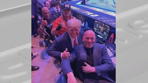 Crowd chants 'USA' as Donald Trump attends UFC