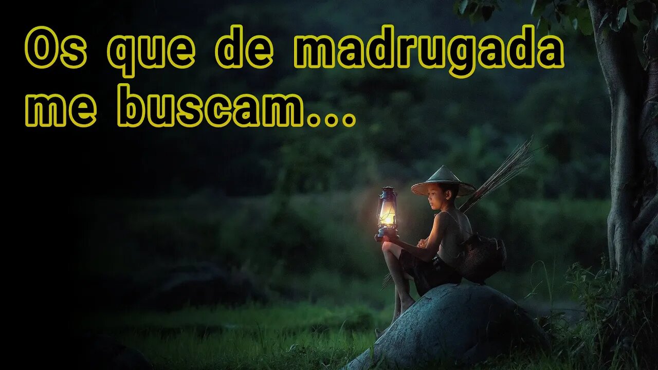 Aqueles que de madrugada me buscam me acharão?