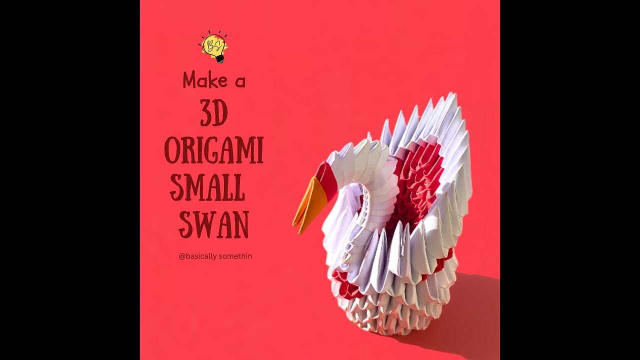 Miniature 3D Origami Swan Tutorial | Create Stunning Paper Art in Minutes #shorts