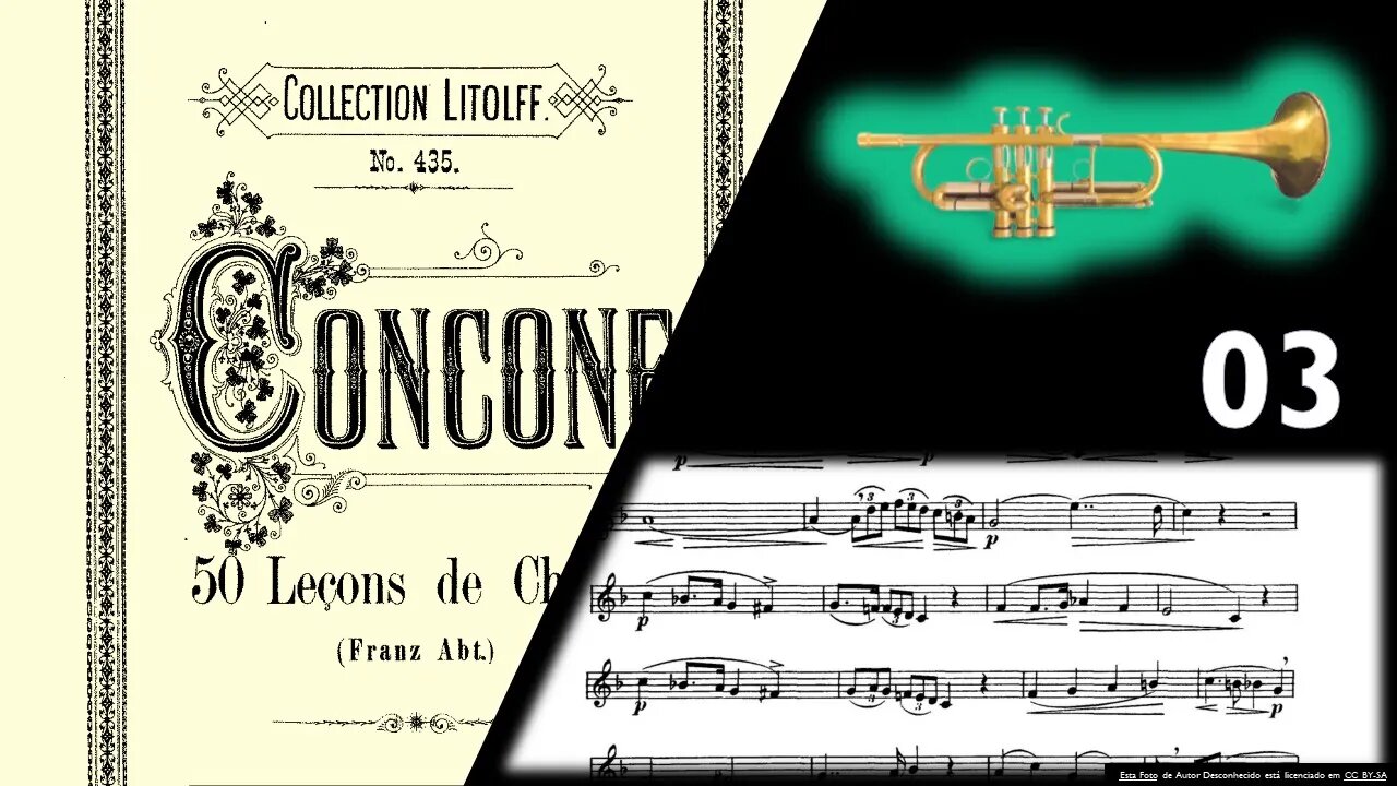 🎺🎺 [Trumpet Lyrical Studies] CONCONE Fifty Lessons for the Medium Voice - Bb/C Trumpet 03 - Andante