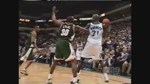 Kevin Garnett 20 Points 7 Ast Vs. Sonics, 2002-03.
