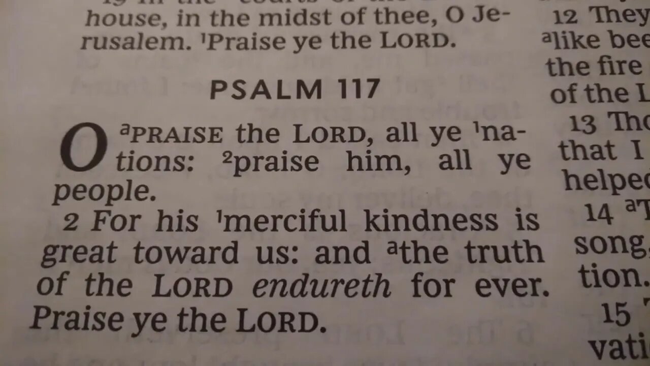 Psalm 117 KJV (Shortest Chapter in The Bible!)