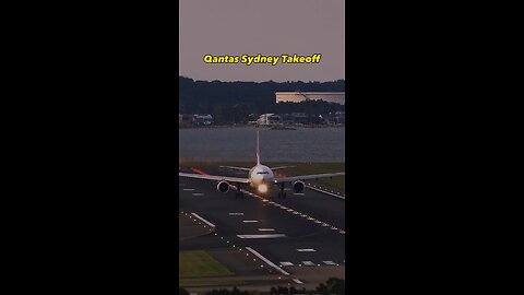 Qantas Taking Off In Sydney Airport