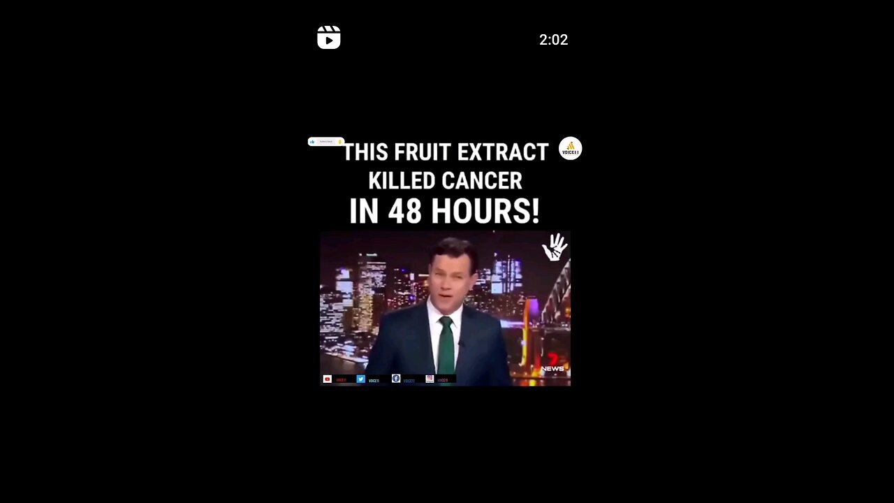 Natural cures for cancer like this are suppressed Surprised this even aired on TV