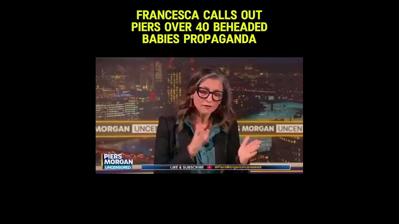 UN SPECIAL RAPPORTEUR FRANCESCA ALBANESE DESTROYS PIERS MORGAN OVER THE 40 BEHEADED BABIES LIE.#GAZA