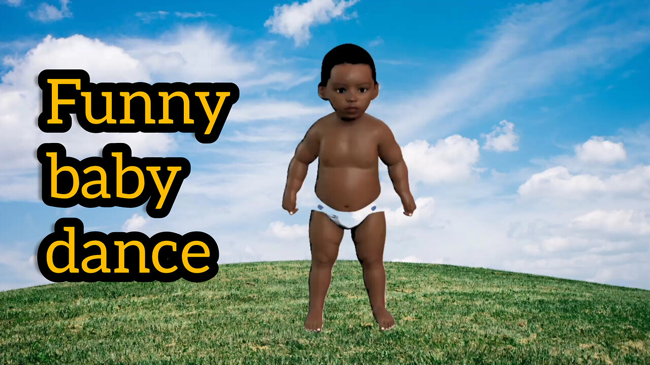 Funny baby dance.Beautiful baby dance.