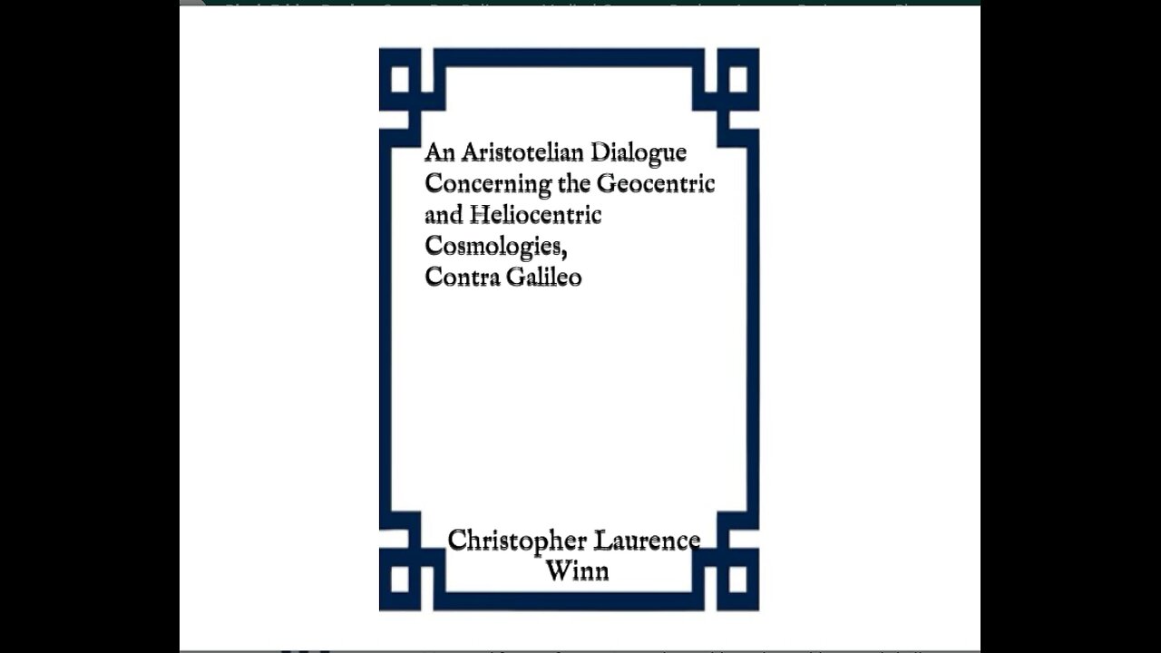 Heliocentric vs. Geocentric Cosmologies "Aristotelian Dialogue..."