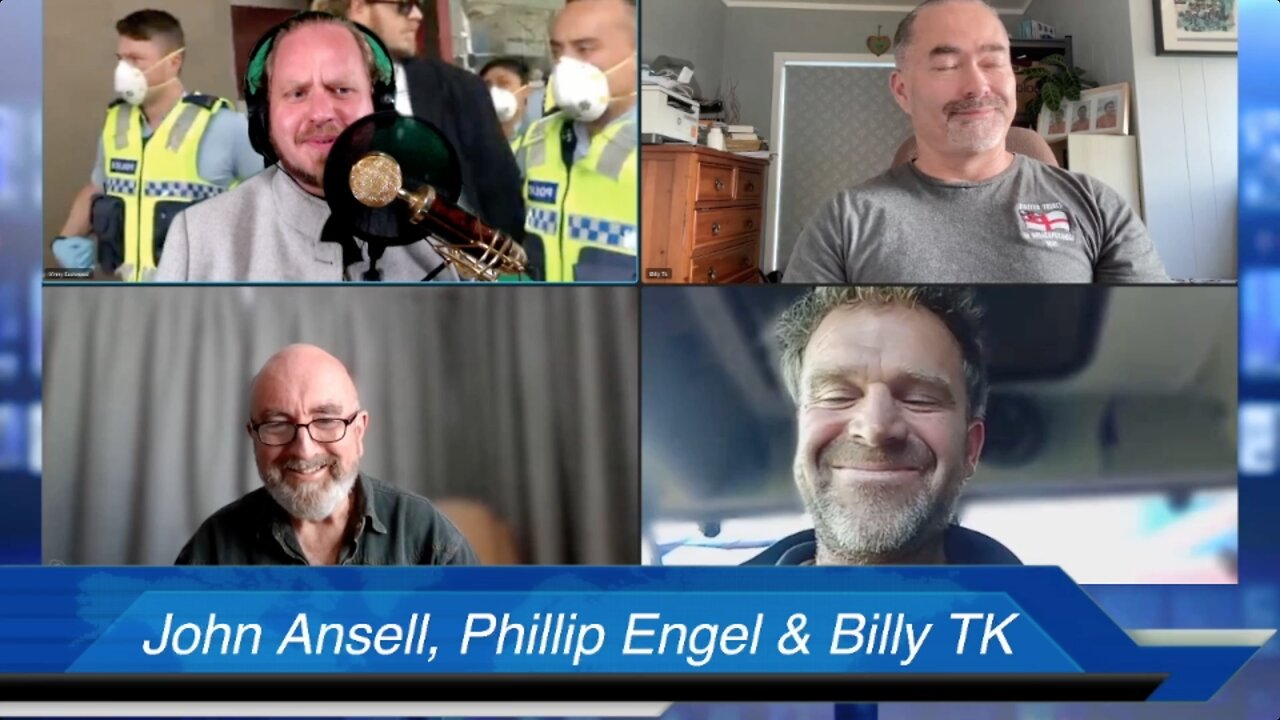 Assaulted holding a New Zealand Flag, Phil Engel, John Ansell and Billy Tk, The Vinny Eastwood Show
