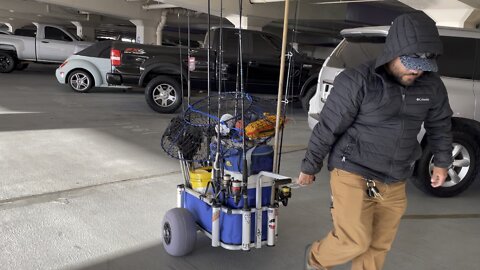 Fishing pier cart