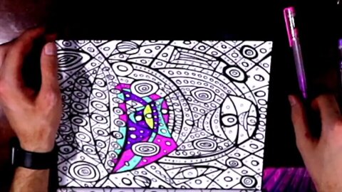 Visual Coloring Relaxation- "Where Do We Go From Here?"#20 Super Circles"