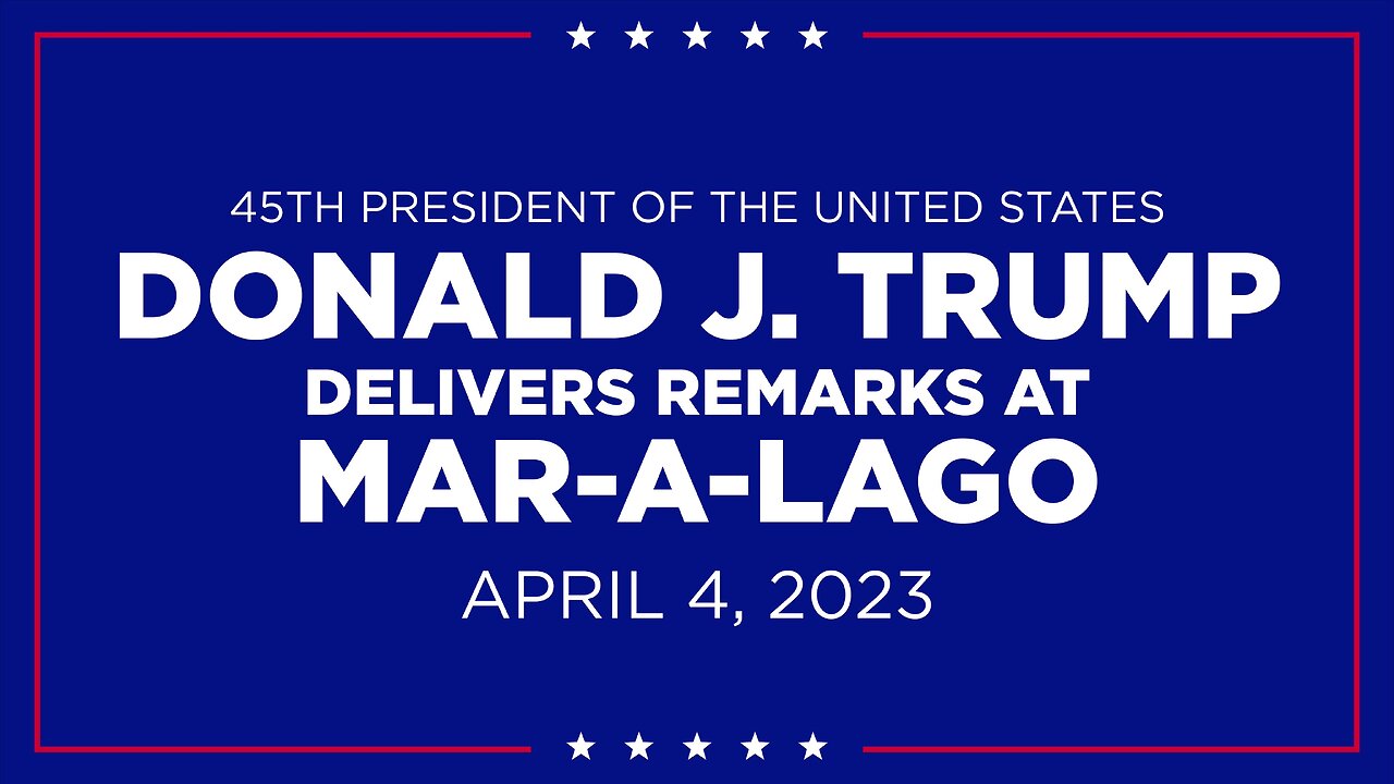 FULL SPEECH: President Donald J. Trump Delivers Remarks at Mar-A-Lago | 04/04/2023