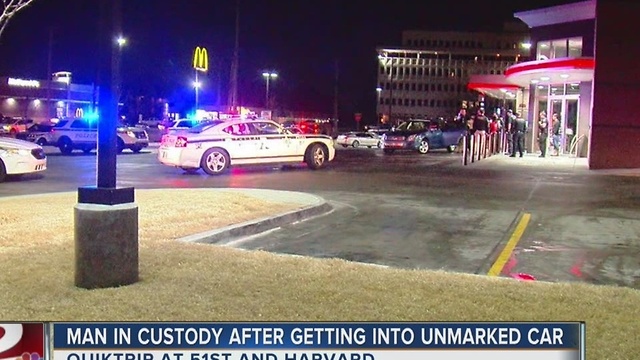 Man In Custody After Getting Into Unmarked Police Unit