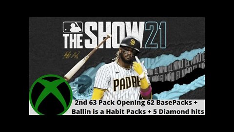 MLB The Show 21 2nd 50 pack box, 63 pack Break 5 Diamonds (1 Huge hit!) on Xbox