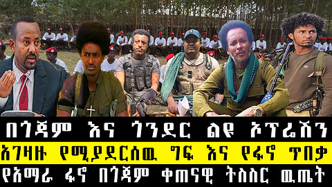 በጎጃም እና ጎንድር ልዩ ኦፕሬሽን/አገዛዙ የሚያደርሰዉ ግፍ አና የፋኖ ጥበቃ/የአማራ ፋኖ በጎጃም ቀጠናዊ ትስስር ዉጤት