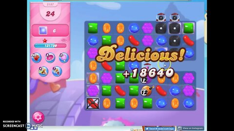 Candy Crush Level 2187 Audio Talkthrough, 1 Star 0 Boosters