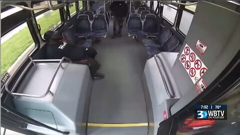 Bus driver and passenger engage in a shootout on bus