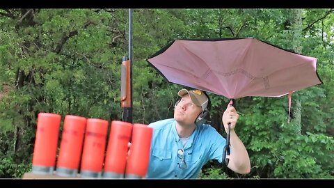 Catching birdshot with an umbrella!!!