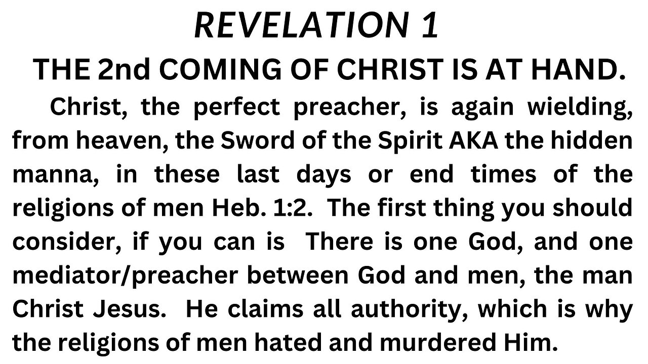 Revelation 1 THE WISDOM FROM ABOVE GIVEN IN THE LAST DAYS OF THE WISDOM FROM BELOW James 3:15-17.