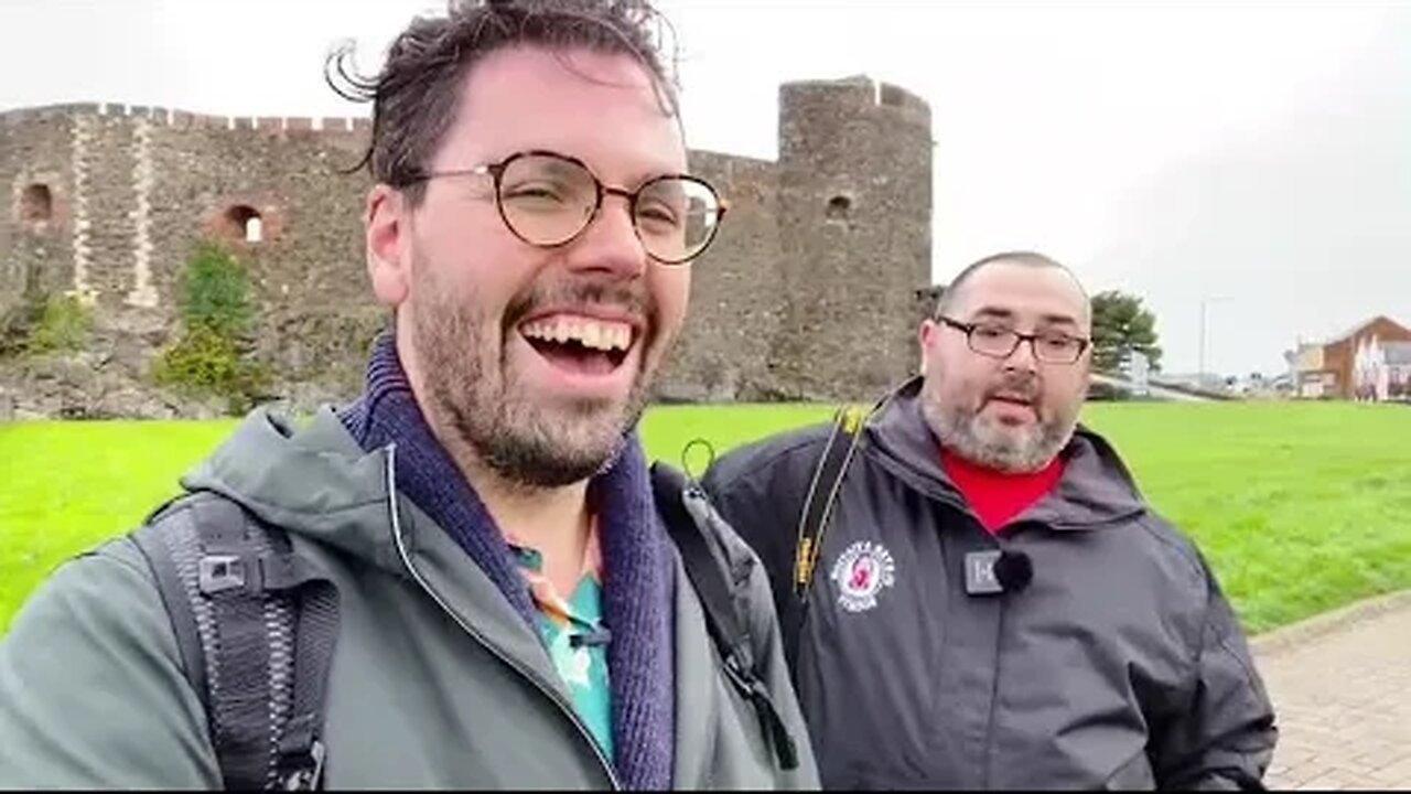 Carrickfergus Castle in Northern Ireland (with a local)