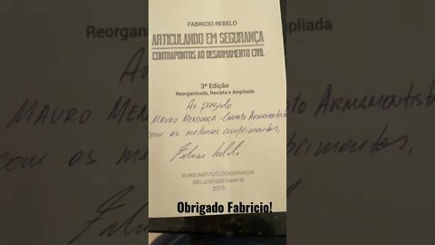 Obrigado meu ídolo Fabrício Rebelo! Pela obra, pelo trabalho e dedicação. #tiro #seguranca #arma