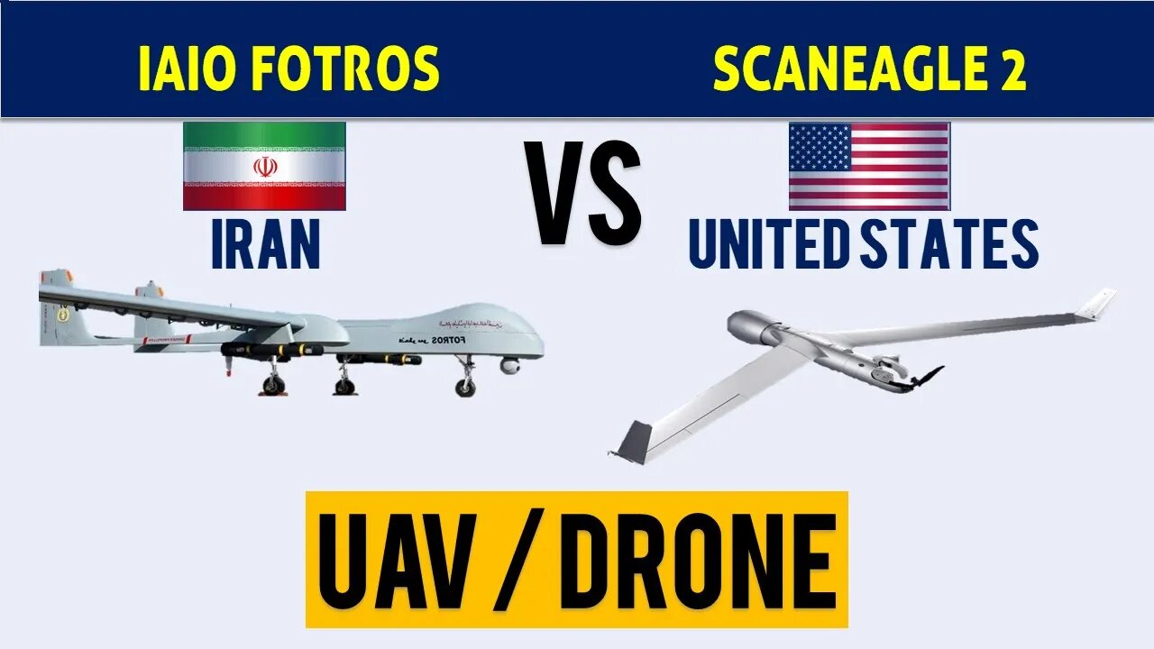 IAIO Fotros vs ScanEagle 2 Drone | UAV comparison Iran vs United States Origin