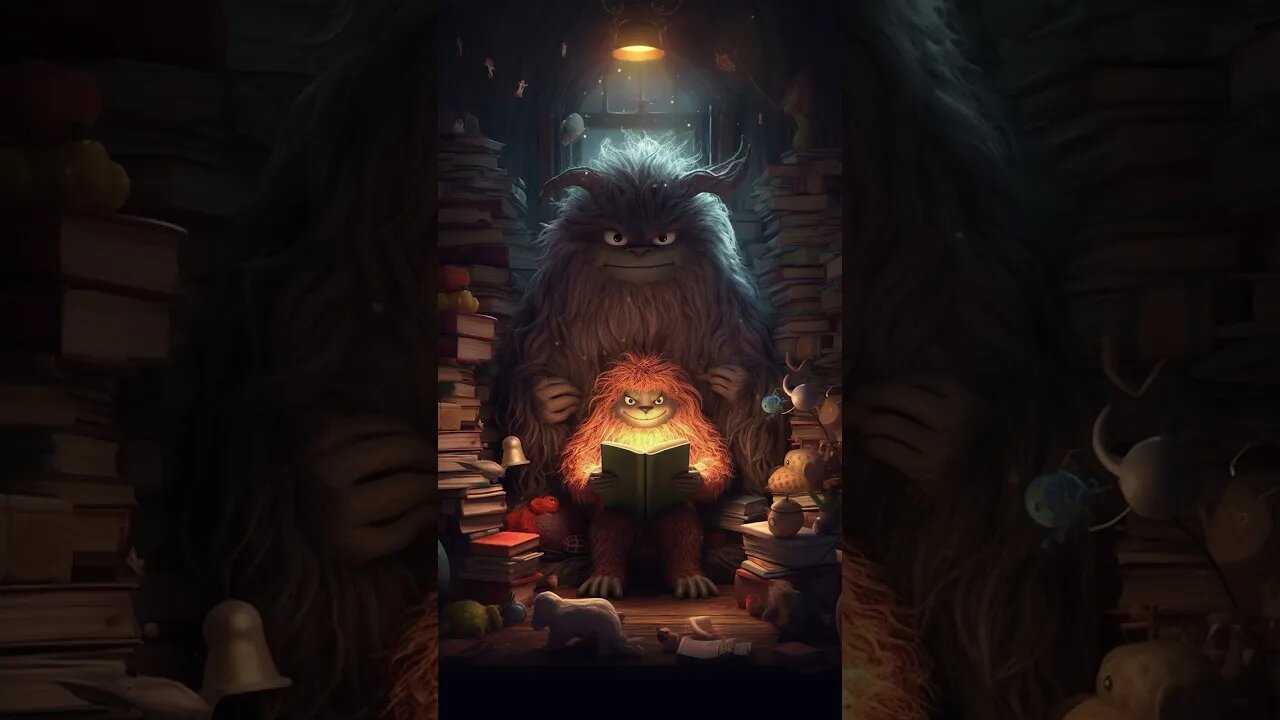 #monsters #cute #reading #library #entertainment #cartoon #ringtone #shorts #digitalart #halloween