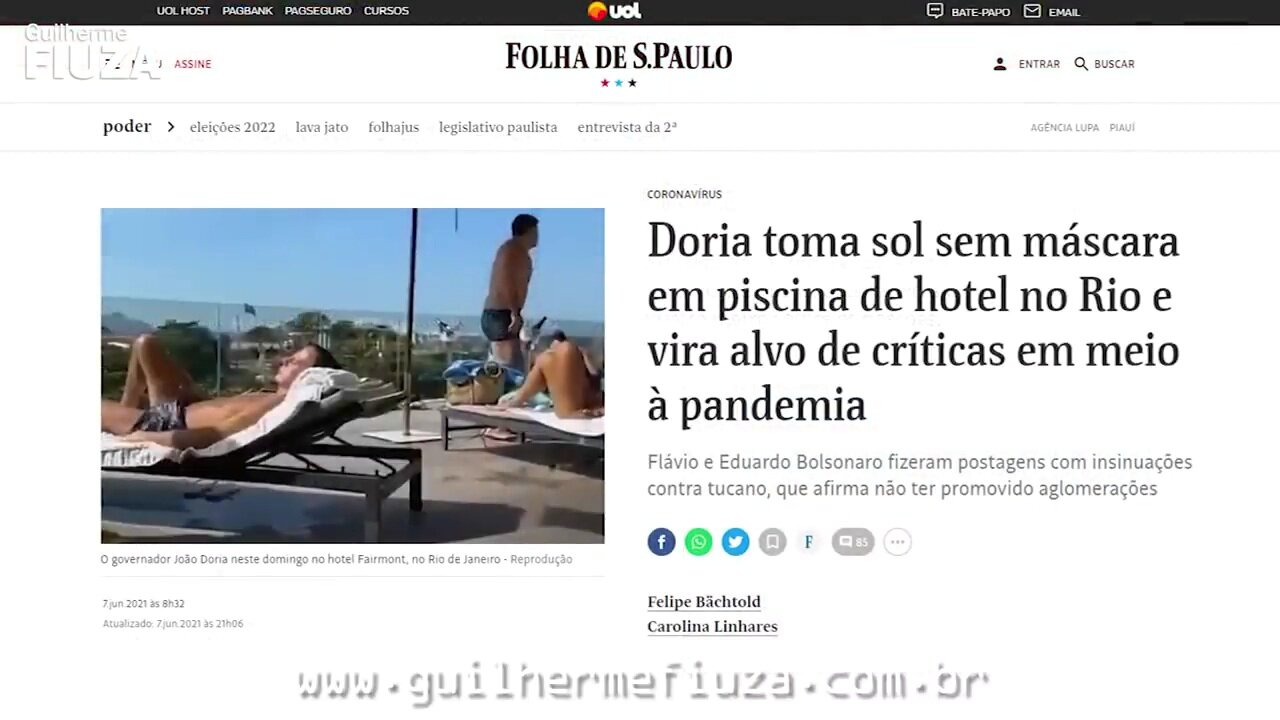 A verdade sobre Dória na piscina