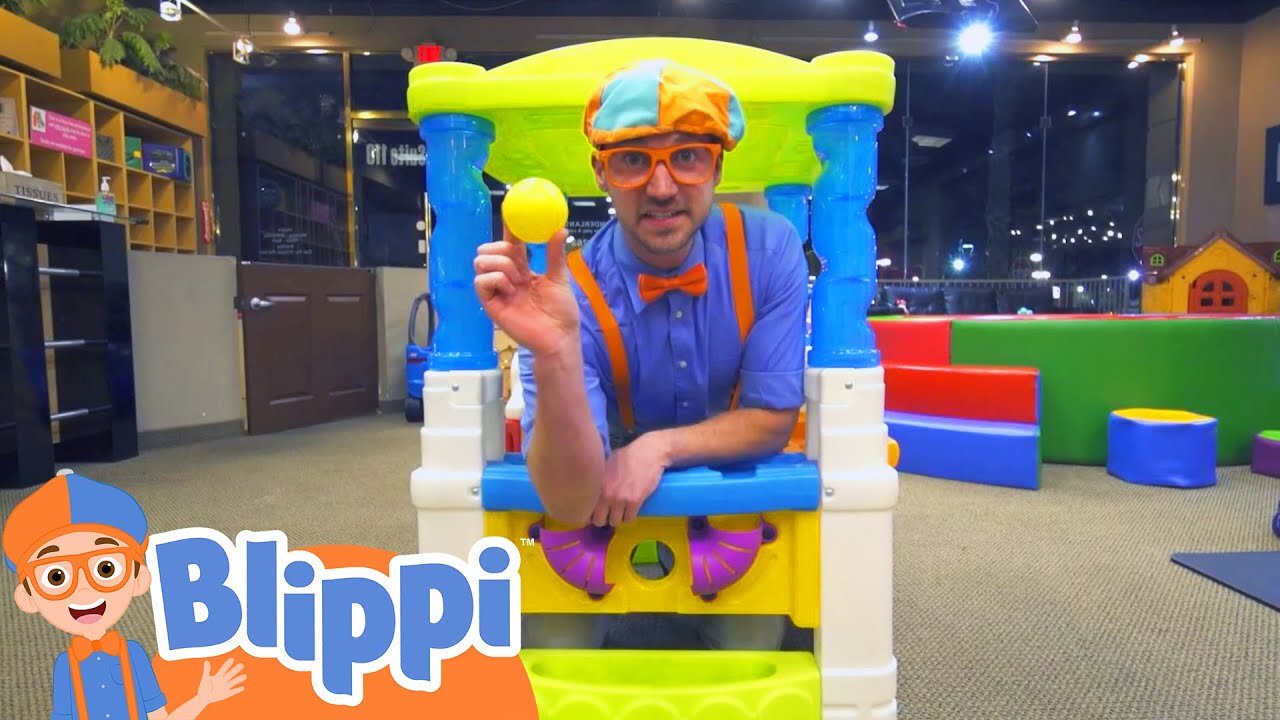 Blippi Visits an Indoor Playground | Kids Fun & Educational Cartoons | Moonbug Play and Learn