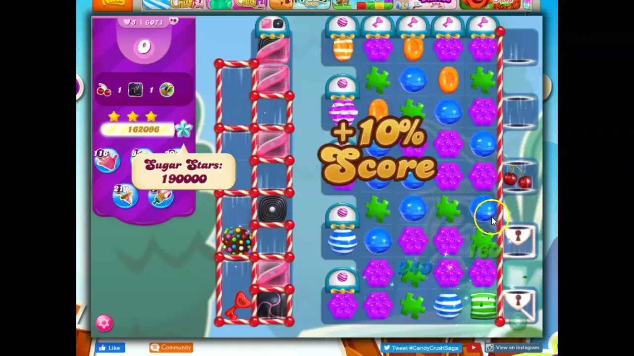 Candy Crush Level 6071 Talkthrough, 26 Moves 0 Boosters