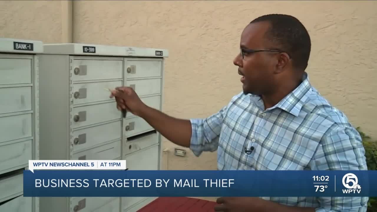 Thief caught on camera stealing mail with postal key