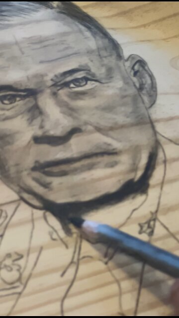 Marine Corps Rustic Waving Wooden Flag