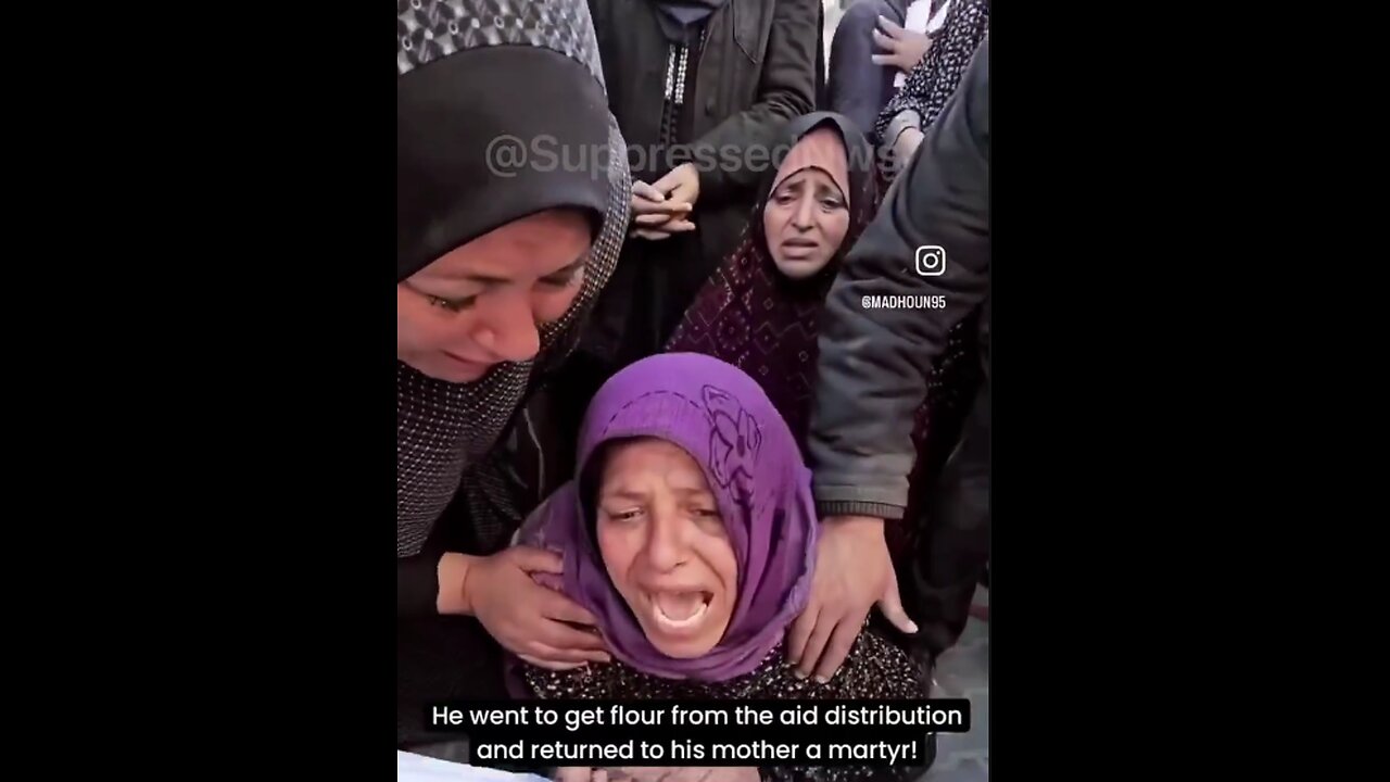 ►🚨▶◾️🇮🇱⚔️🇵🇸 Mother wails for her son killed by IDF in the flour massacre N.Gaza