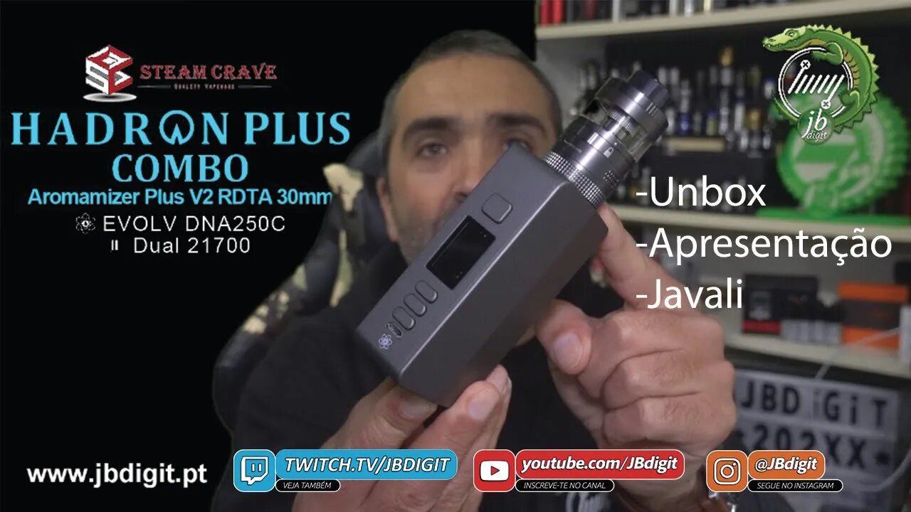 [PT] Steam Crave HADRON PLUS COMBO DNA250C 2x21700 c/ Aromamizer Plus V2 RDTA - Apresentação