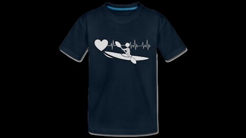 I Love Kayaking Heartbeat Pulse Design