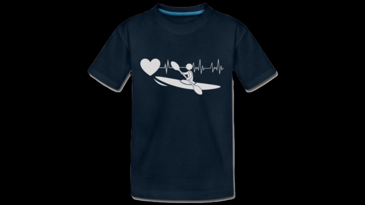 I Love Kayaking Heartbeat Pulse Design