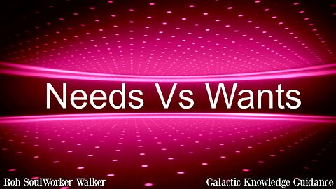 Needs Vs Wants