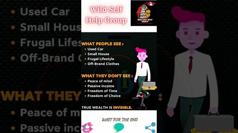 🔥True wealth is invisible🔥#shorts🔥#wildselfhelpgroup🔥19 August 2022🔥