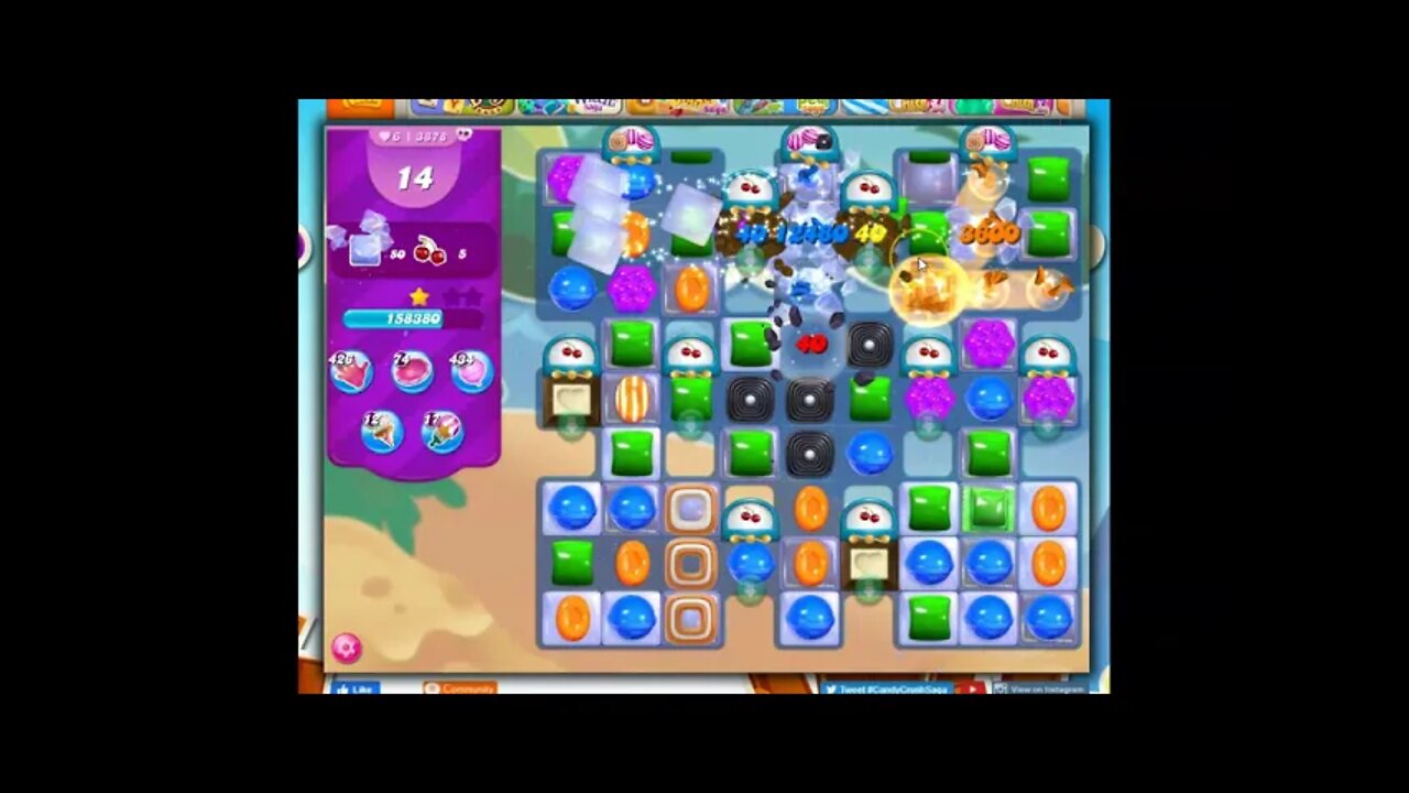 Candy Crush Level 3878 Talkthrough, 24 Moves 0 Boosters