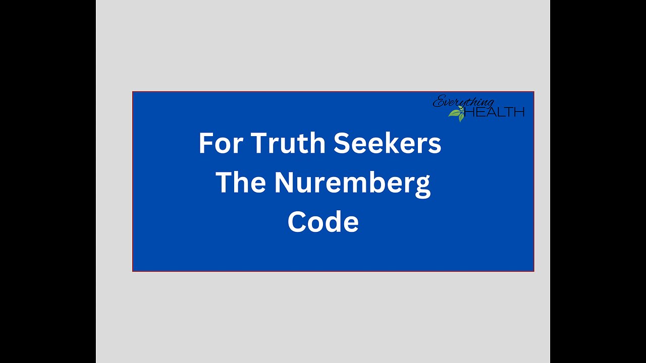 The Nuremberg Code