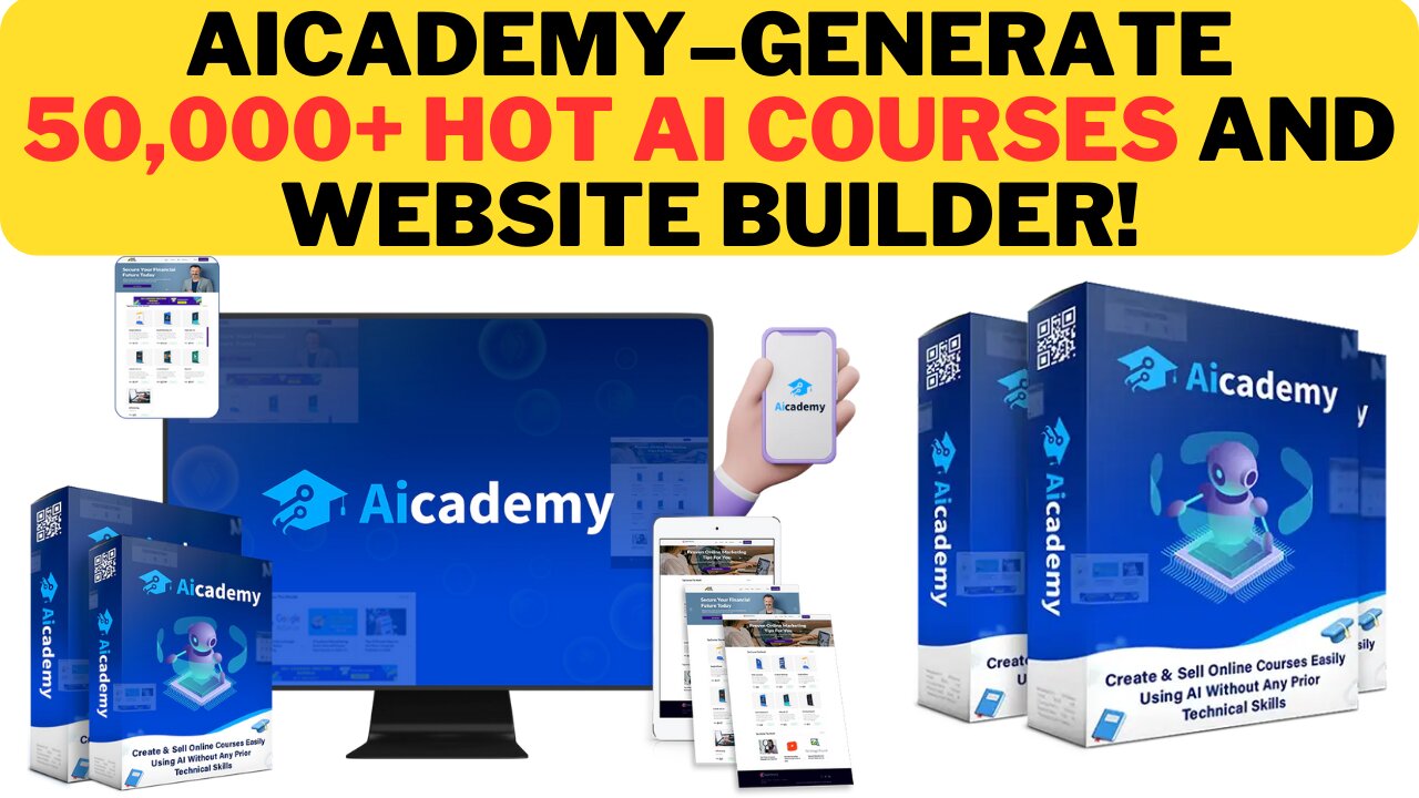 Aicademy Review- Generate 50,000+ AI Courses Easily And Make Passive Income Today