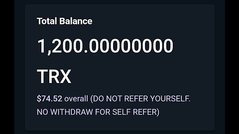 HOW I EARN 1200 TRX FOR FREE