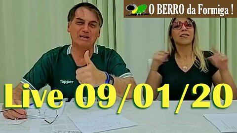 Bolsonaro desmente Globo, Dória, Joice, Uol, fala de São Vicente, Vale do Ribeira...-09-01-2020