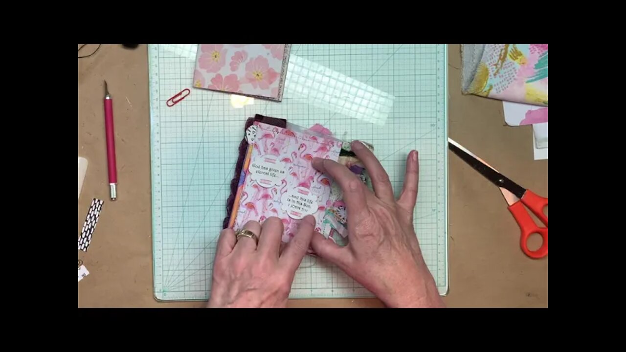 #8 YOUNG SALVATION mini journal Adding the cloth cover