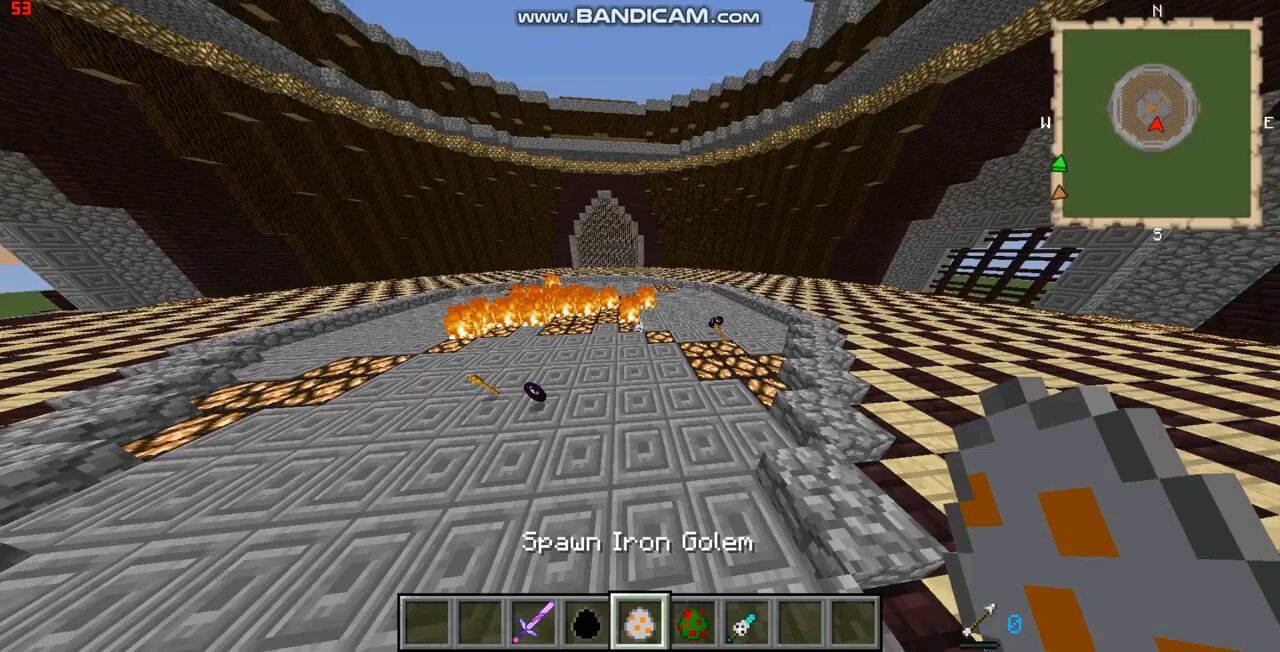 Minecraft mob battle iron golem vs emperor scorpion