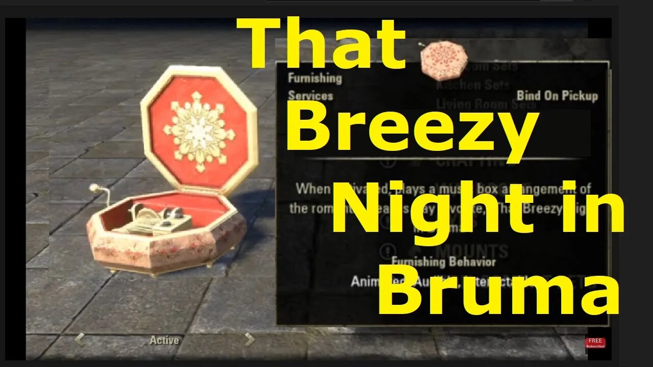 ESO Music Box! - That Breezy Night in Bruma (Housing Furnishing) Elder Scrolls Online Soundtrack