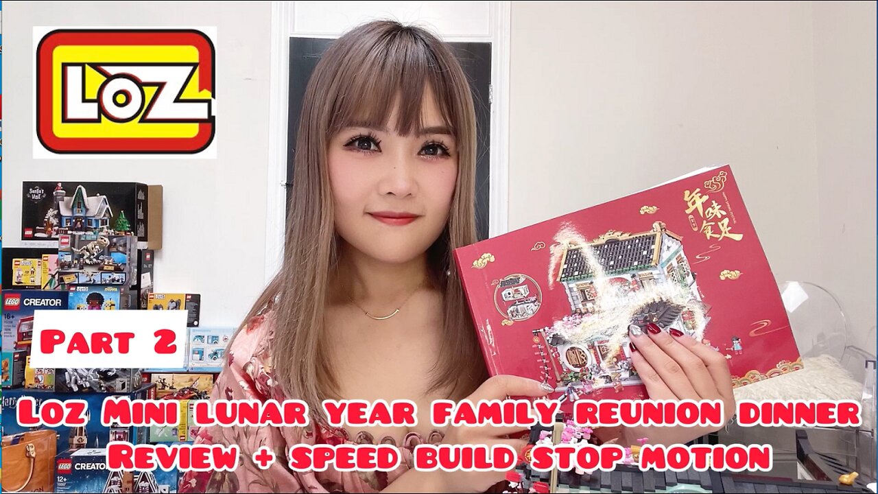 Loz Mini 2022 Lunar Year Family Reunion Dinner 1034 Speed Build Stop Motion and Full Review EP2