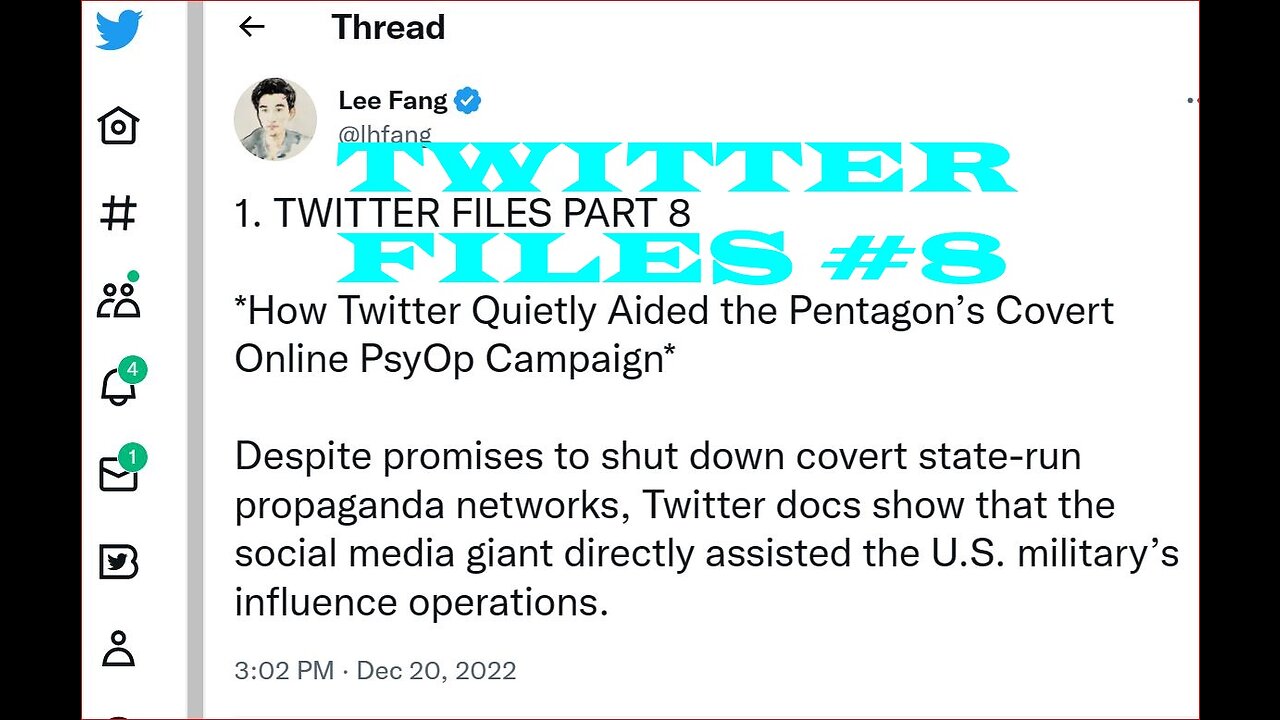 Twitter files 8 docs show Twitter directly assisted the U.S. military’s influence operations.