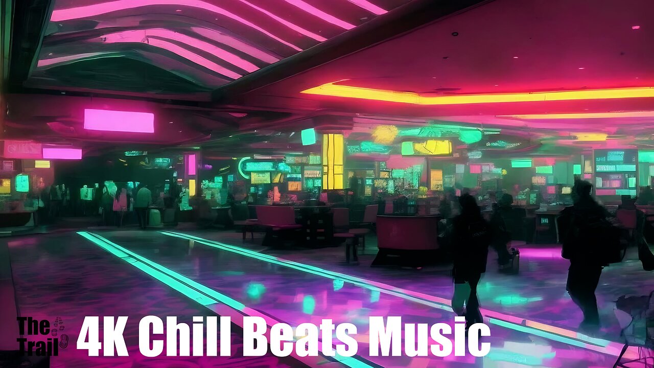 Chill Beats Music - House Uptown Shuffle | (AI) Audio Reactive Cyberpunk | Vegas in Neon