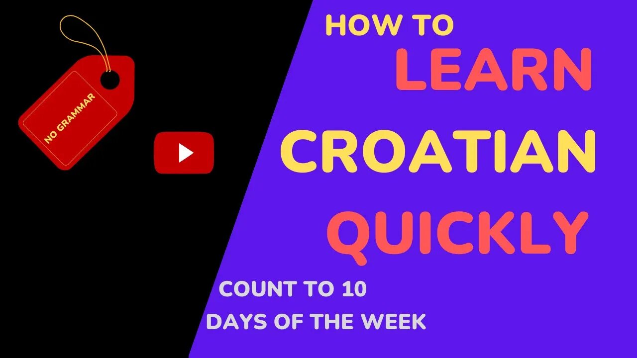 How to Learn Croatian the Easy Way! Count, days of the week. #learn #croatian